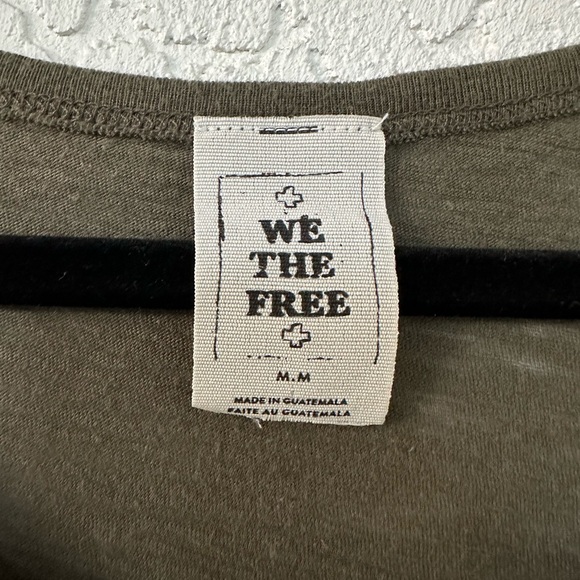 Free People We The Free So Easy Tee Shirt Army Green Medium - Picture 6 of 11